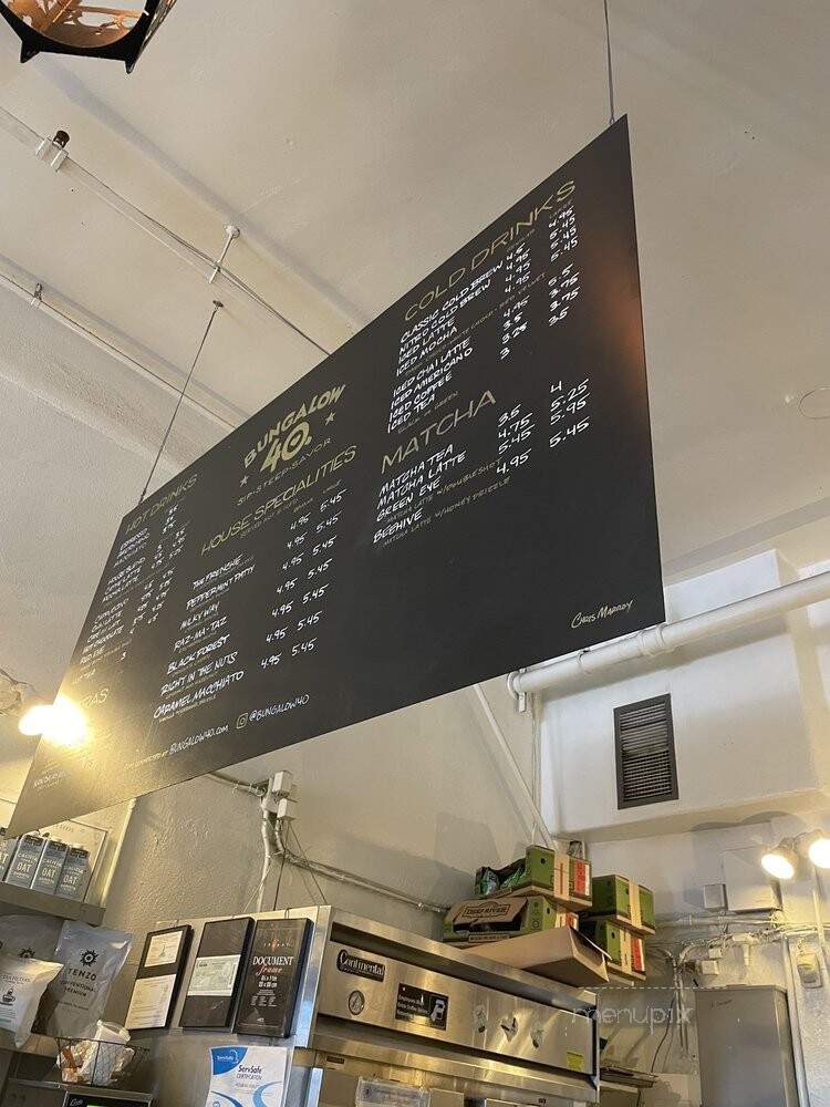Bungalow 40 - Los Angeles, CA menu_pic