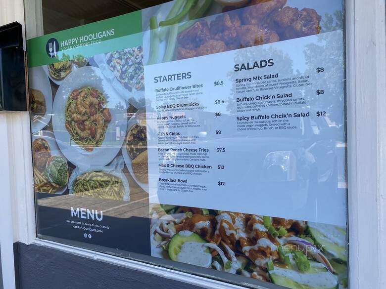 The Happy Hooligans - Santa Clara, CA menu_pic