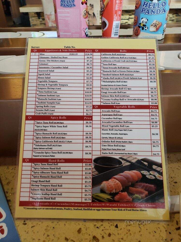 Sora Sushi - Redmond, OR menu_pic