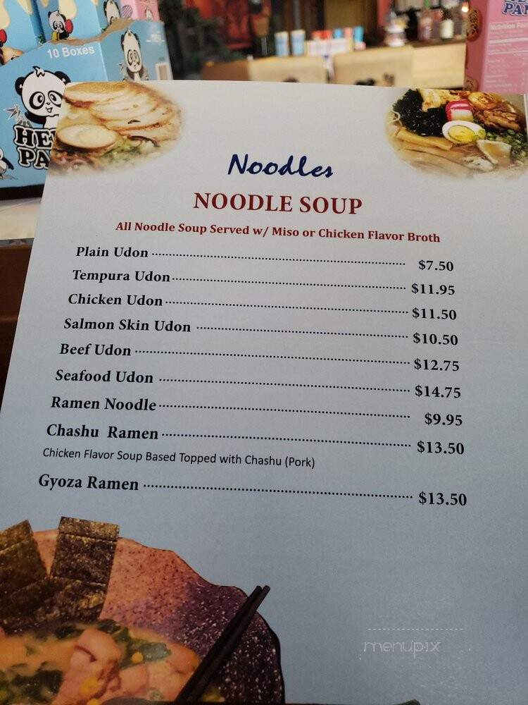 Sora Sushi - Redmond, OR menu_pic