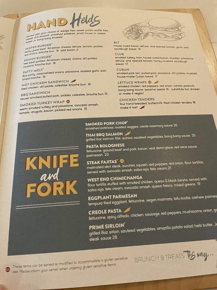 Jasper's - Nashville, TN menu_pic