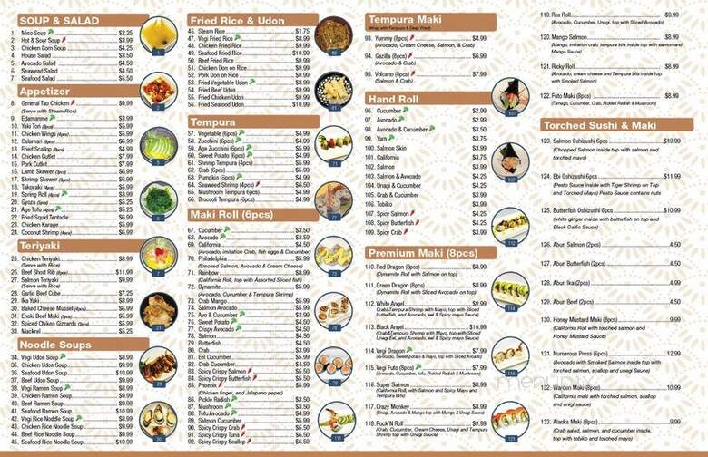 Numerous Sushi - Toronto, ON menu_pic