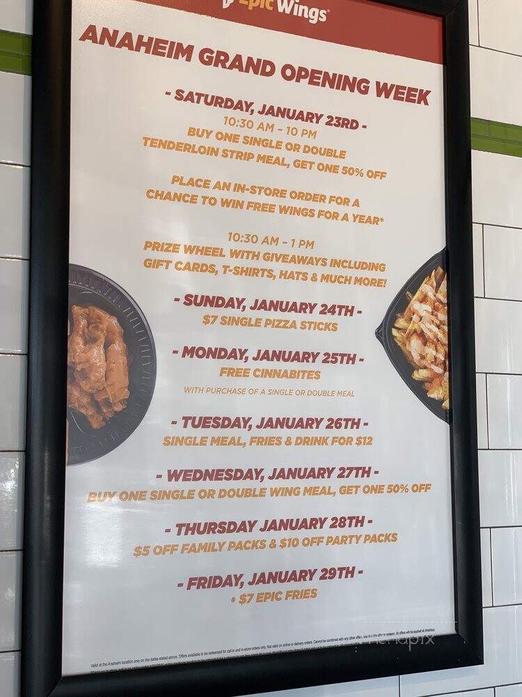 Epic Wings - Anaheim, CA menu_pic
