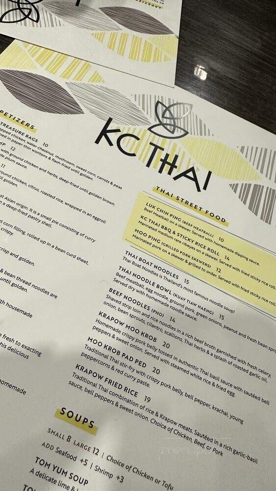 KC Thai - Overland Park, KS menu_pic