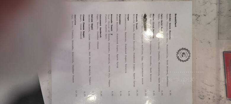 Golden Grain Bake House and Cafe - Glendale, CA menu_pic