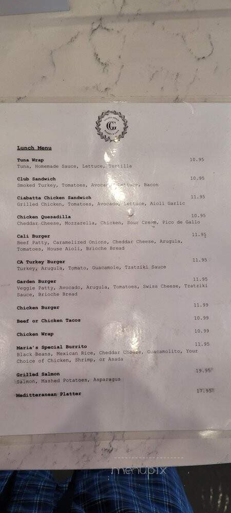 Golden Grain Bake House and Cafe - Glendale, CA menu_pic