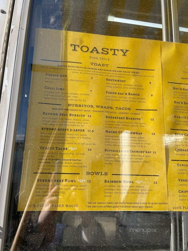 Toasty - Bend, OR menu_pic