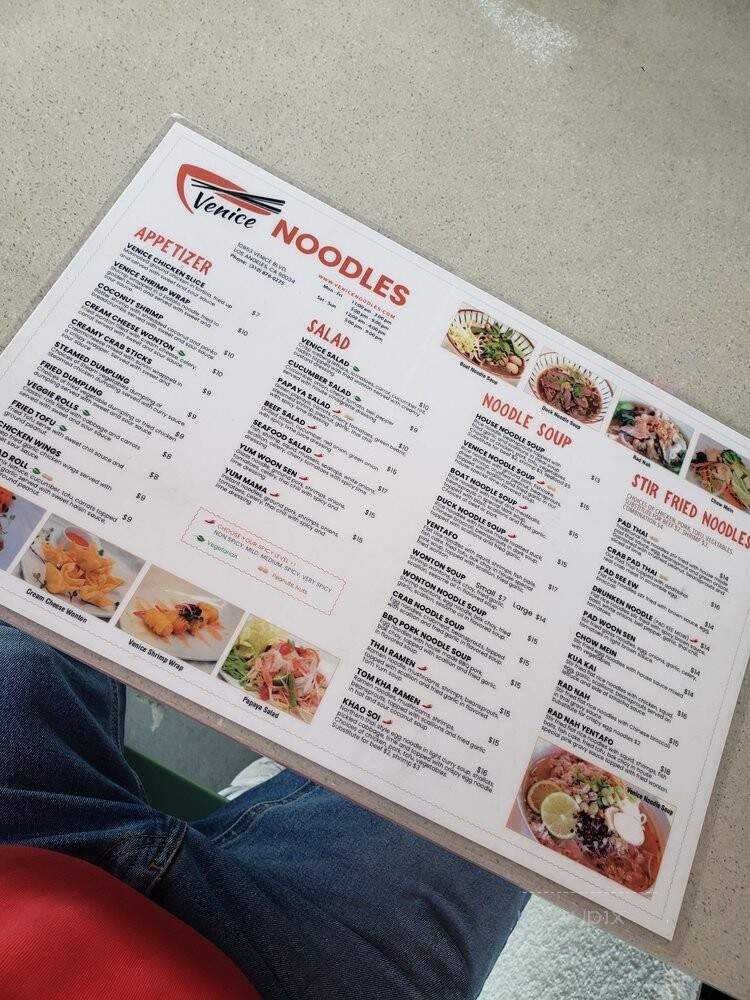 Venice Noodles - Los Angeles, CA menu_pic
