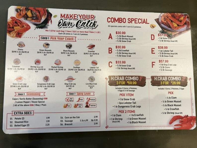 H Crab Cajun Seafood - Flushing, NY menu_pic