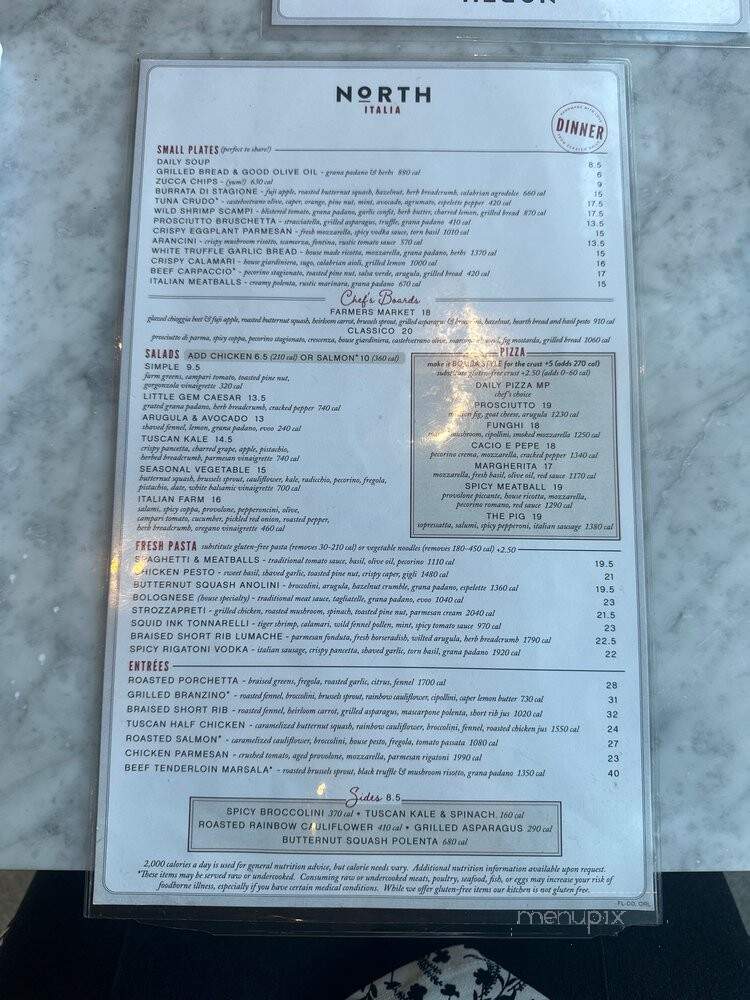 North Italia - Miami, FL menu_pic