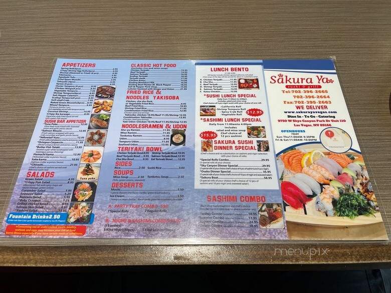 Sakura Ya - Las Vegas, NV menu_pic