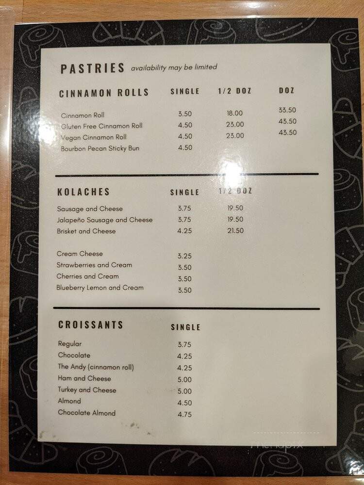 Teal House Coffee and Bakery - Austin, TX menu_pic
