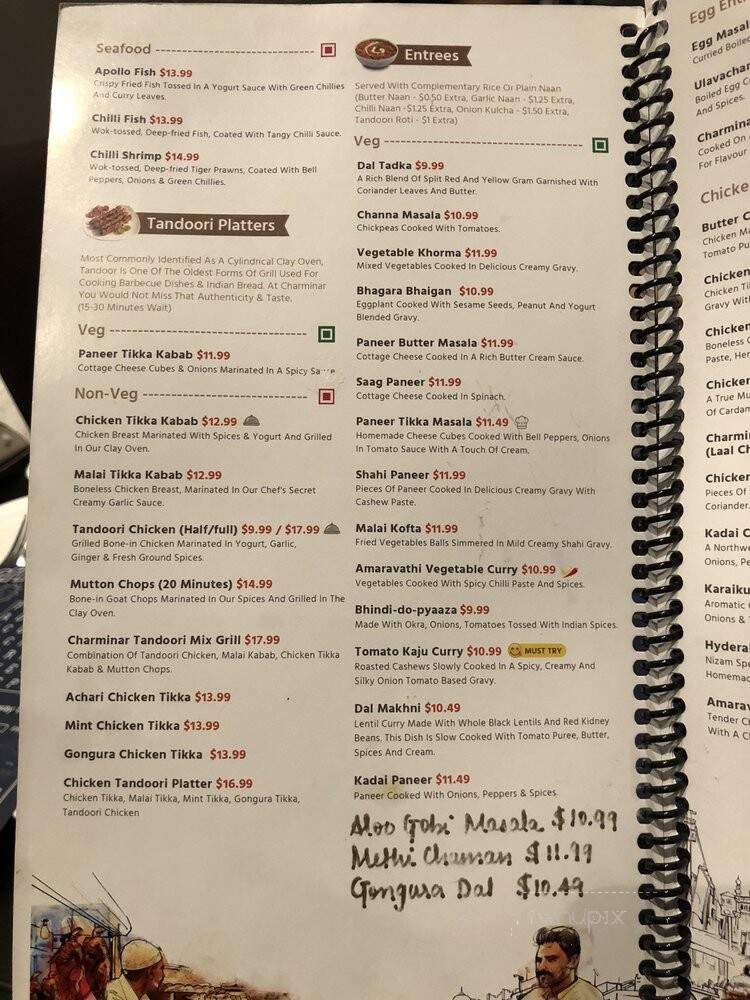 Charminar Indian Cuisine - Scarborough, ON menu_pic