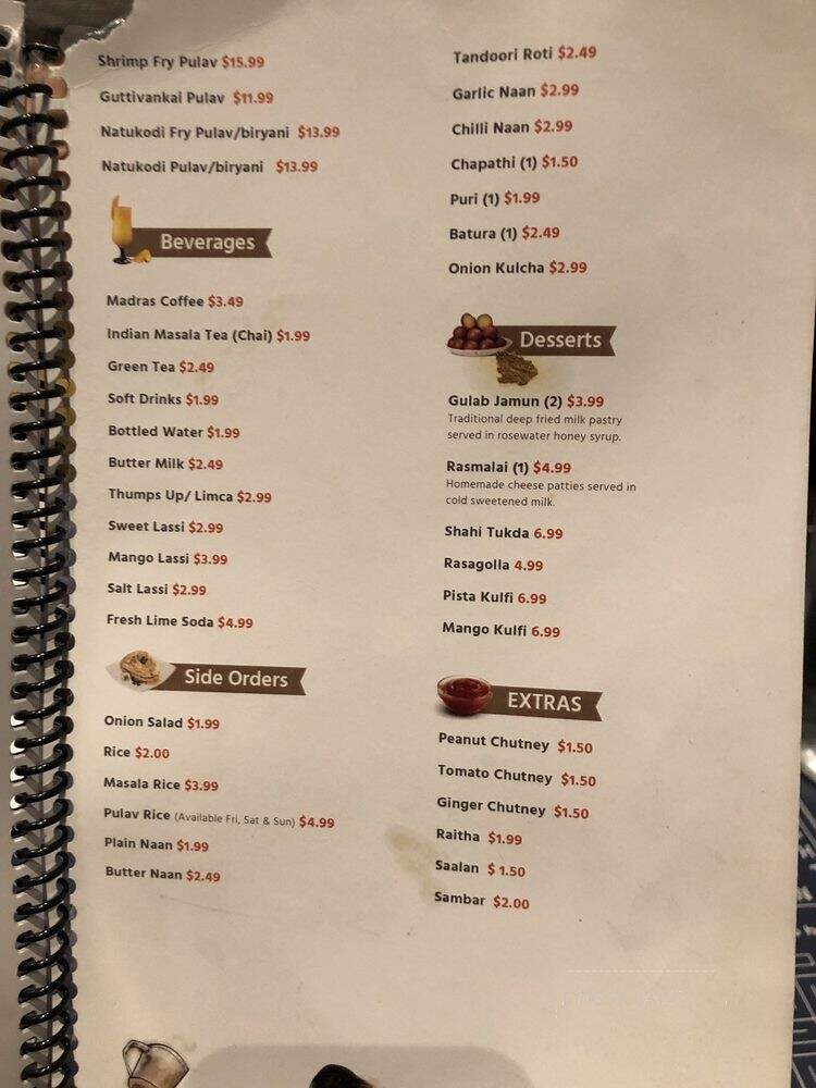 Charminar Indian Cuisine - Scarborough, ON menu_pic