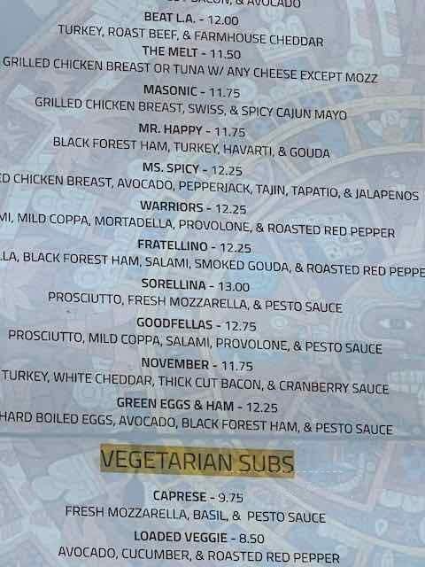 Valencia Subs - San Francisco, CA menu_pic