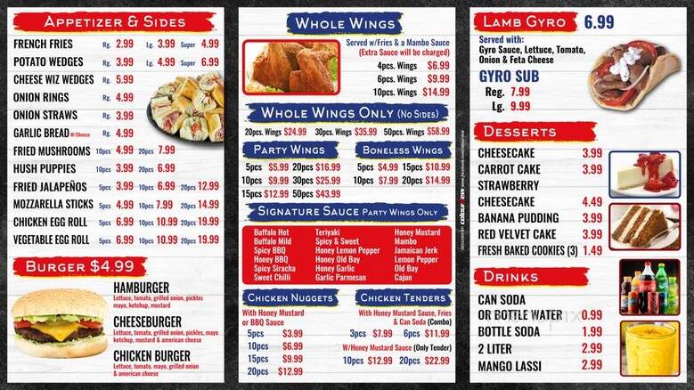 Best Cheesesteaks & Wings - Upper Marlboro, MD menu_pic