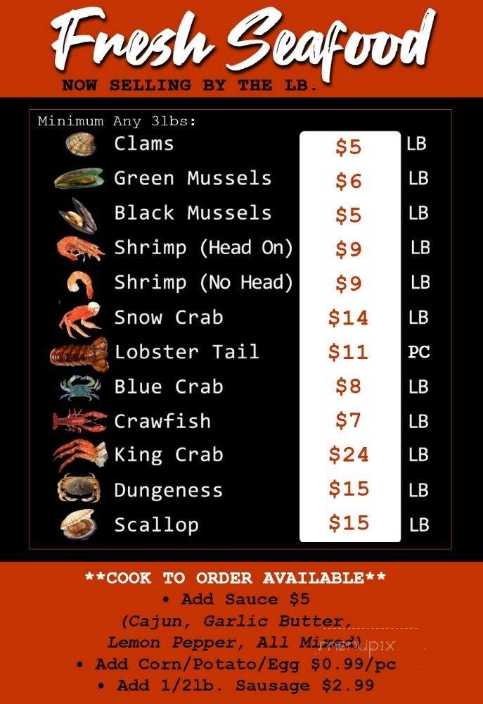 Crabby's Cajun - Columbia, SC menu_pic