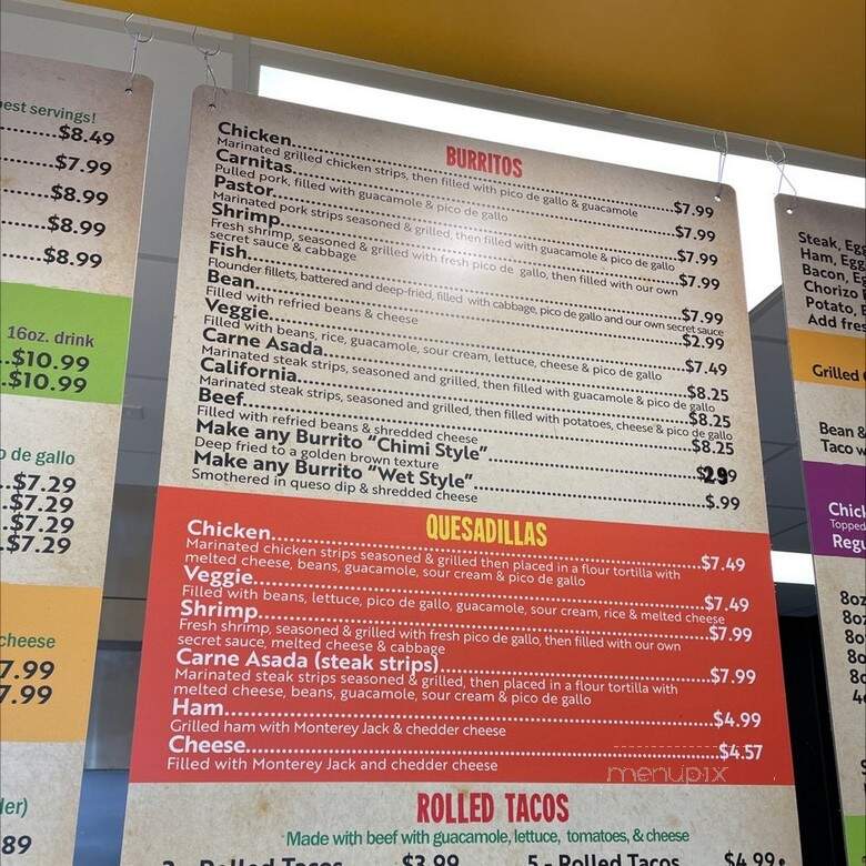 Victors Taco Shop - Knoxville, TN menu_pic