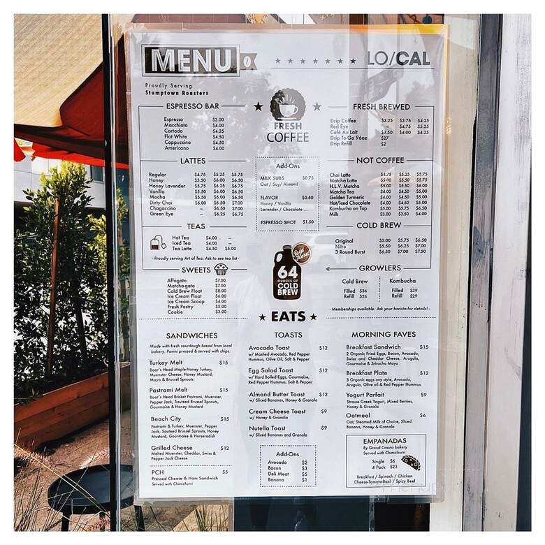 Lo/Cal Coffee and Market - Los Angeles, CA menu_pic