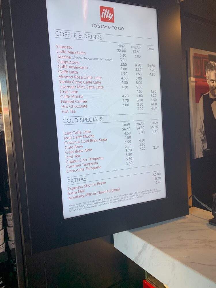 Illy Caffe - San Francisco, CA menu_pic