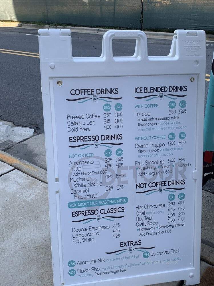 Detour Coffeebar - Charlotte, NC menu_pic