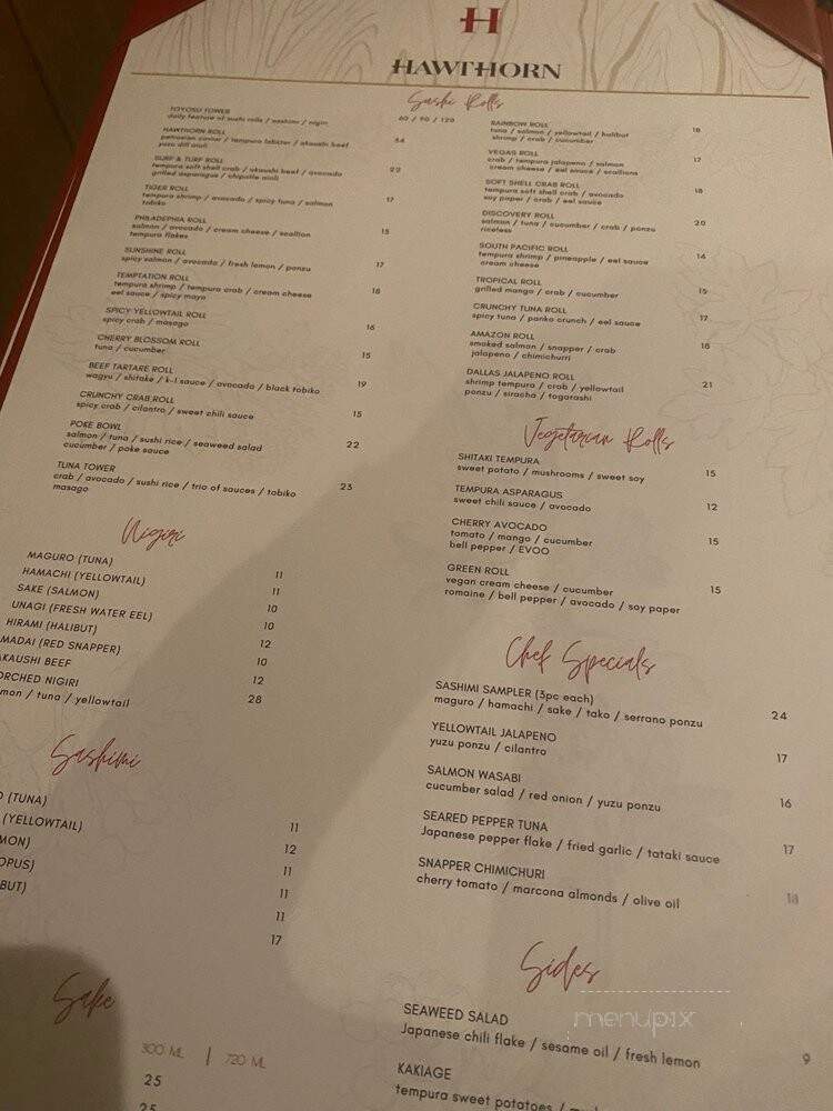 Hawthorn - Dallas, TX menu_pic