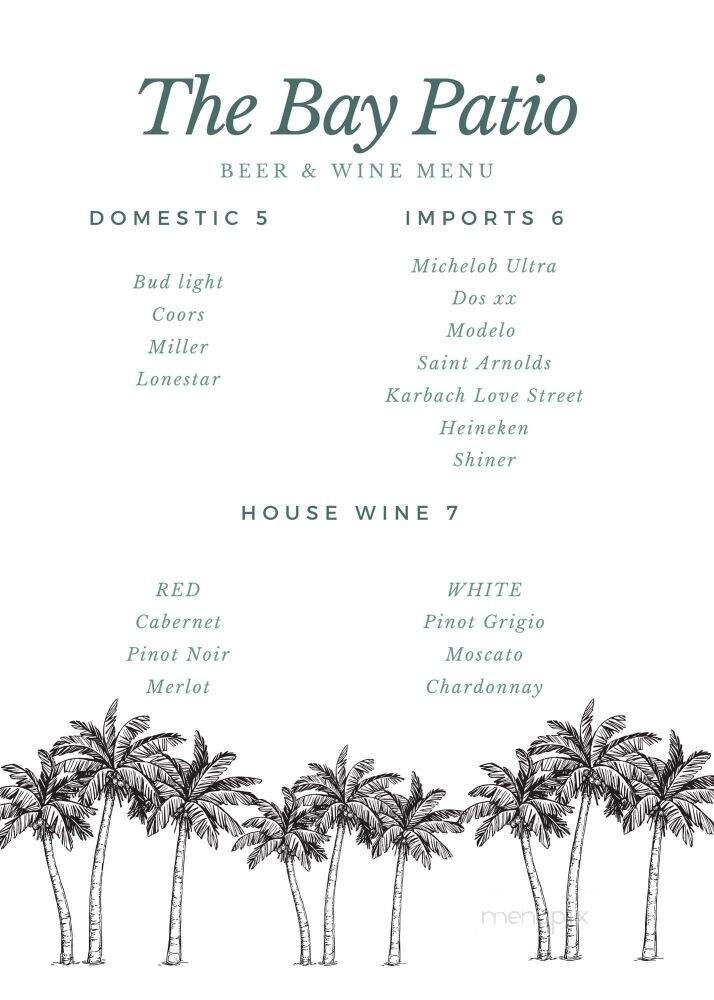 The Bay Patio - El Lago, TX menu_pic