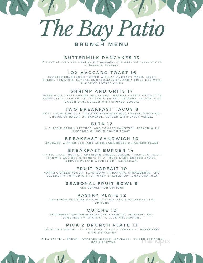 The Bay Patio - El Lago, TX menu_pic