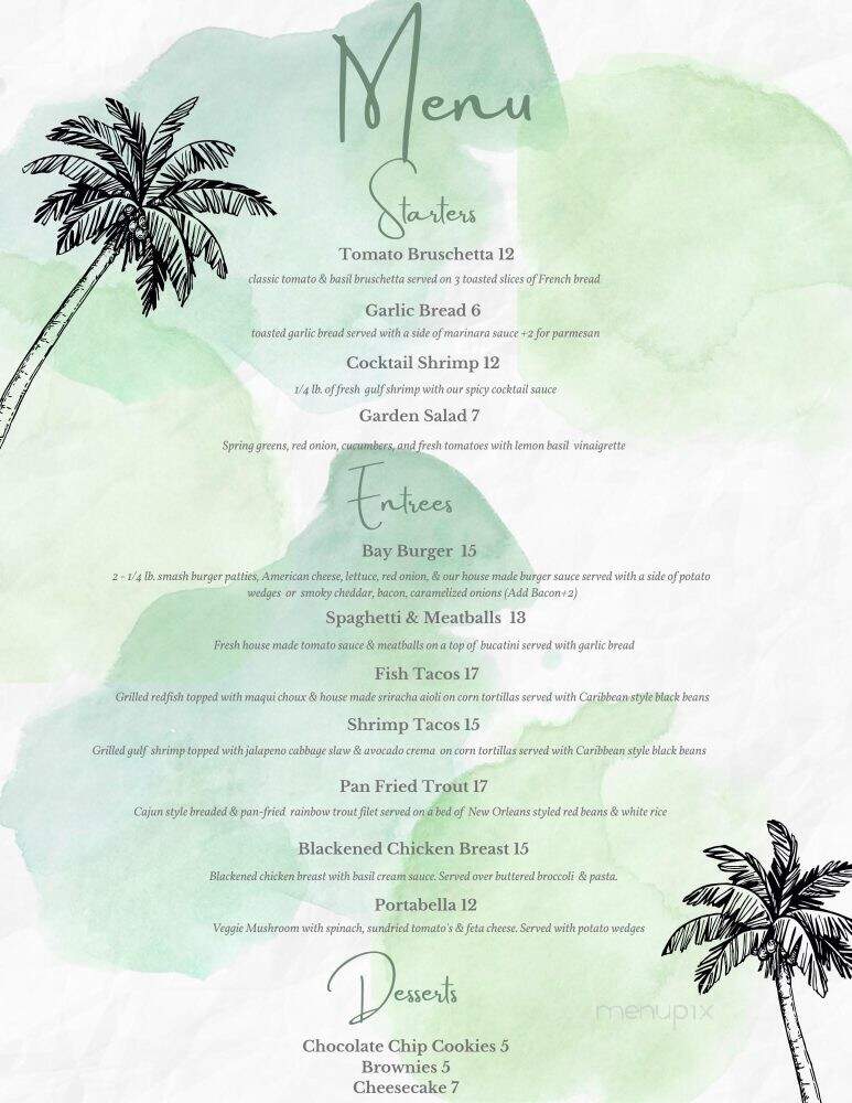 The Bay Patio - El Lago, TX menu_pic