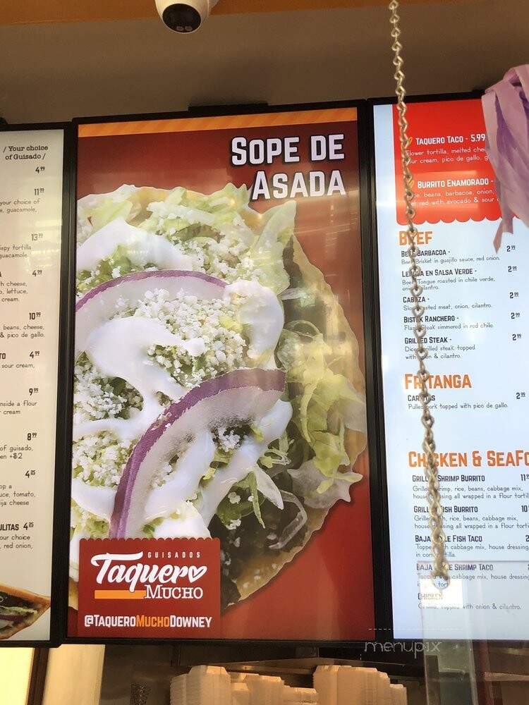 Taquero Mucho - Downey, CA menu_pic