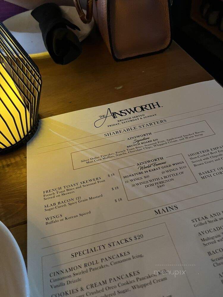 The Ainsworth RVC - Rockville Centre, NY menu_pic