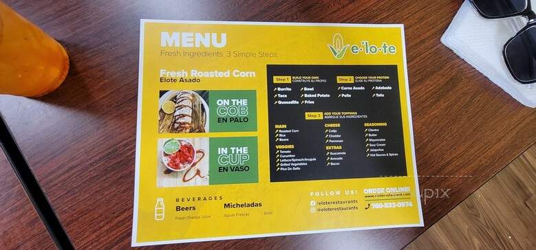 Elote - Escondido, CA menu_pic