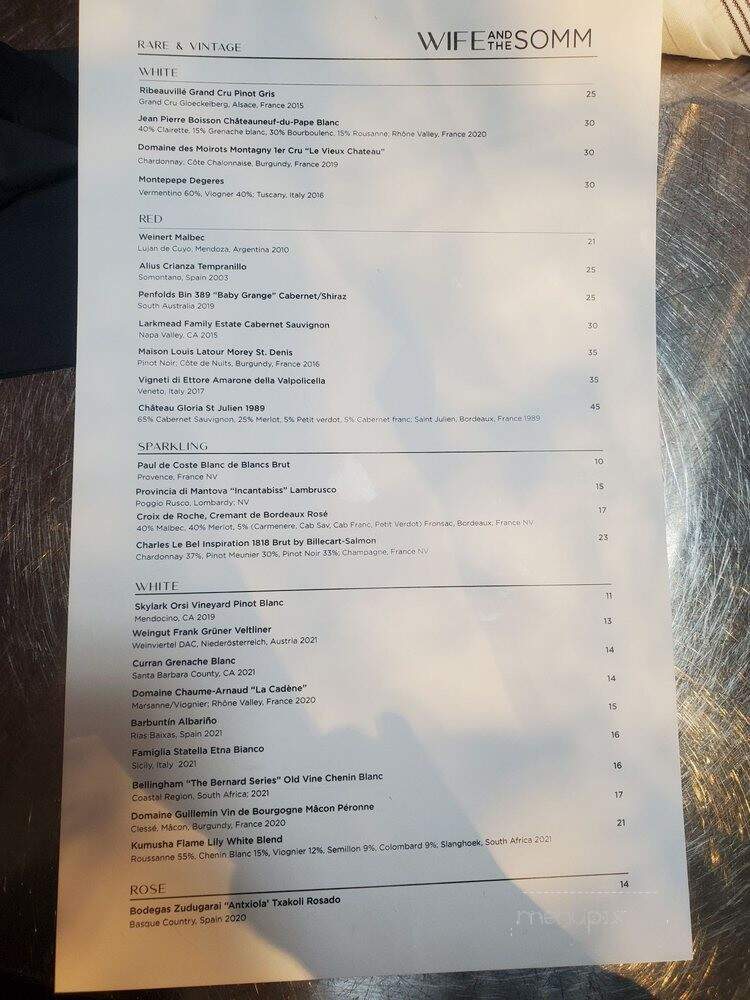 Wife and the Somm - Los Angeles, CA menu_pic