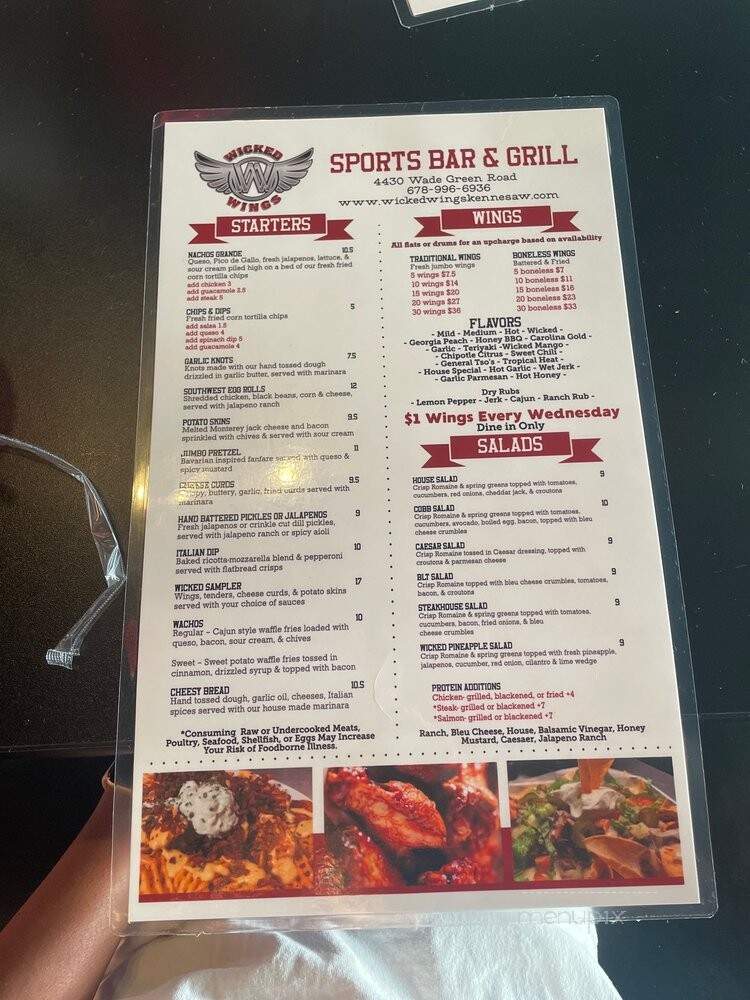 Wicked Wings - Kennesaw, GA menu_pic