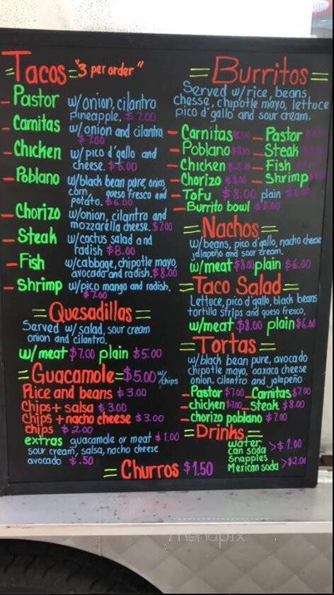 El Guero Mexican Food Truck - Philadelphia, PA menu_pic