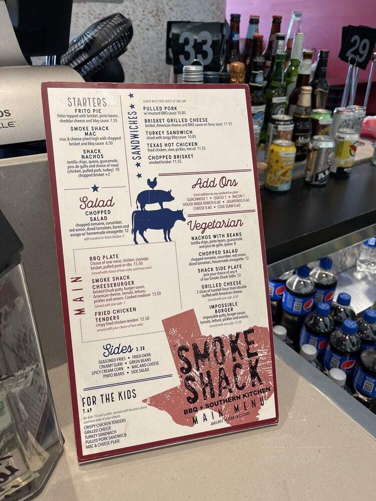Smoke Shack BBQ - San Antonio, TX menu_pic