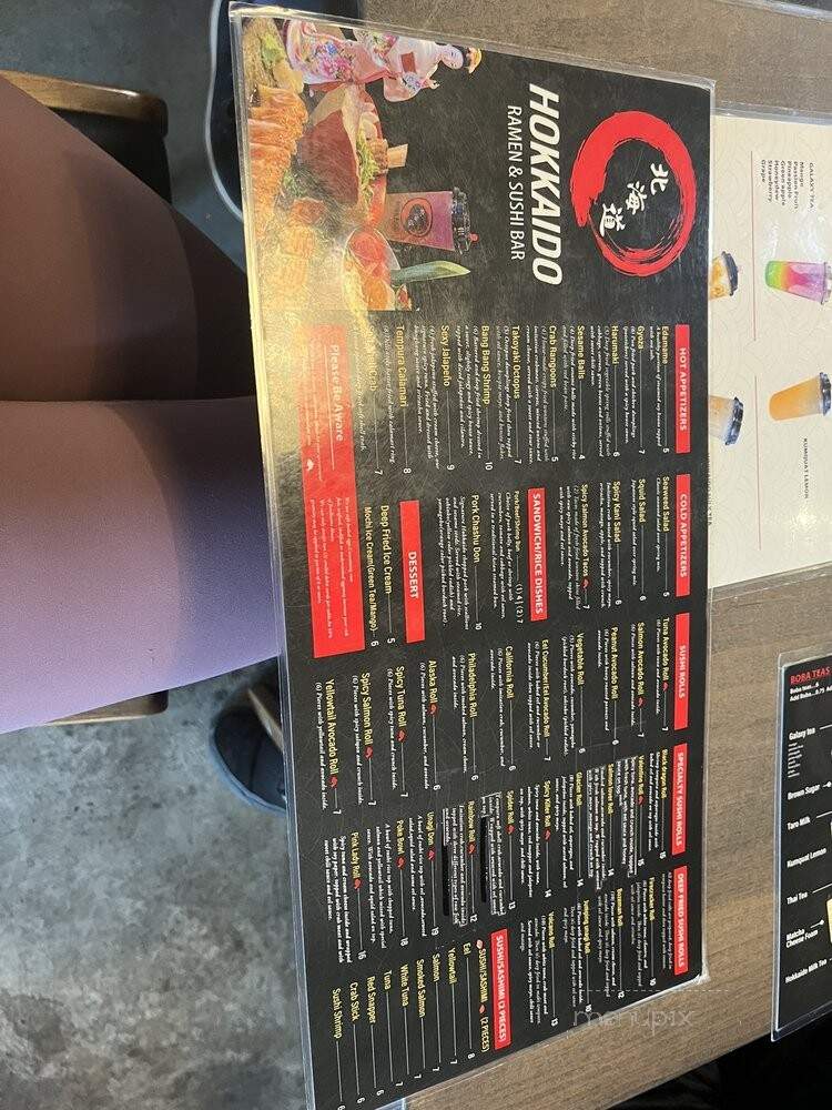 Billings Hokkaido Ramen & Sushi Bar - Billings, MT menu_pic