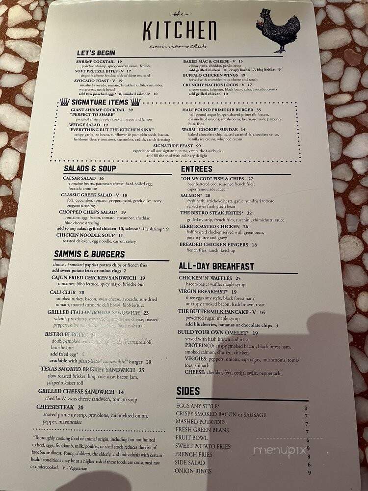 The Kitchen At Commons Club - Las Vegas, NV menu_pic
