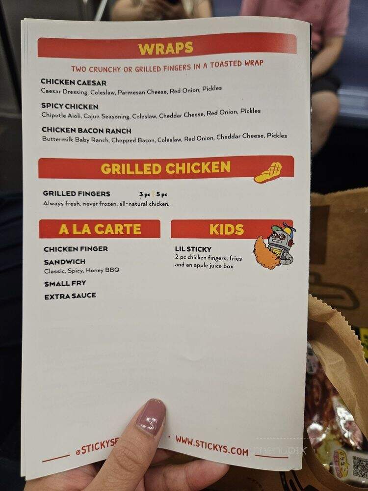 Sticky's Finger Joint - New York, NY menu_pic