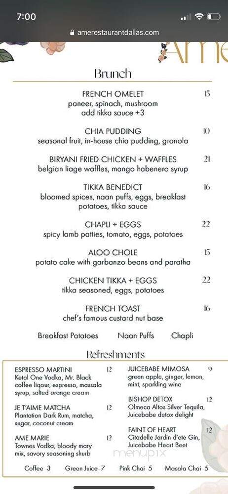 Ame - Dallas, TX menu_pic