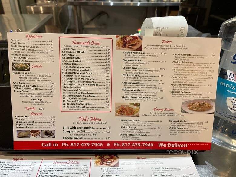 Alex's Pizza and Pasta Keller - Fort Worth, TX menu_pic
