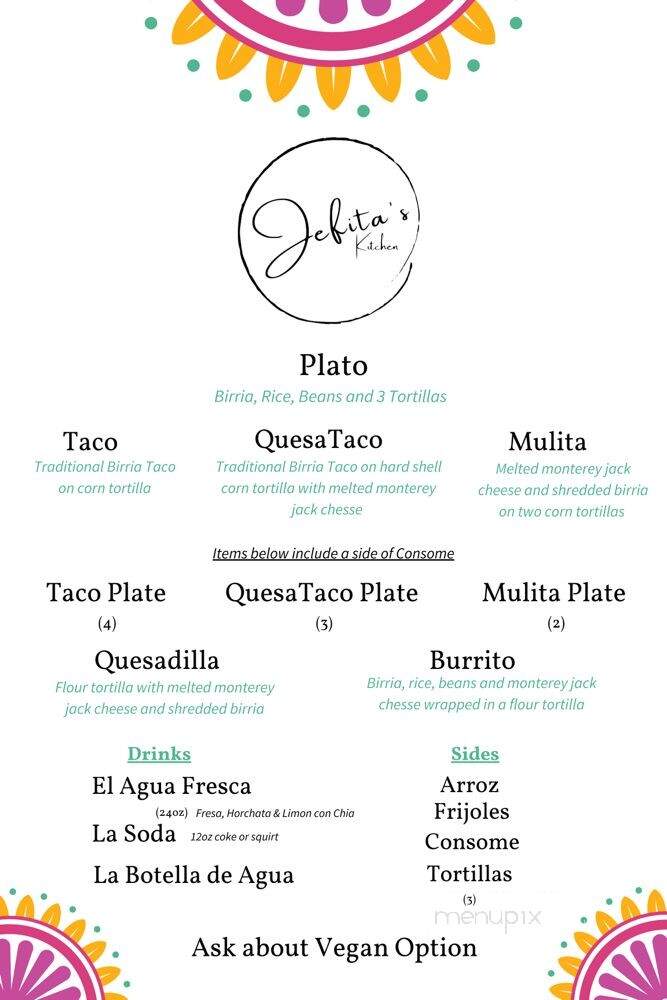 Jefita's kitchen - Los Angeles, CA menu_pic