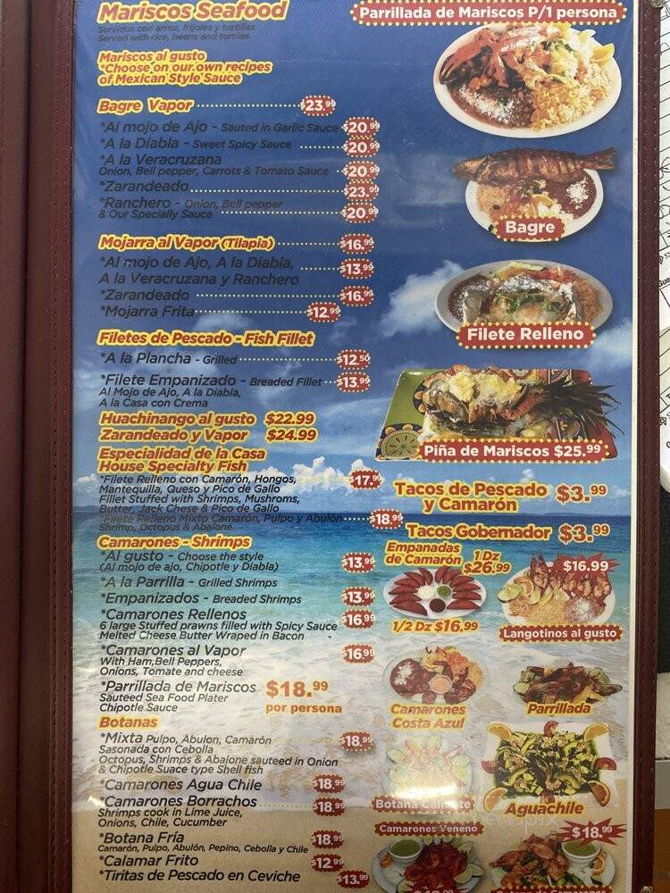 Mariscos Ixtapa Mexican Grill - Santa Ana, CA menu_pic