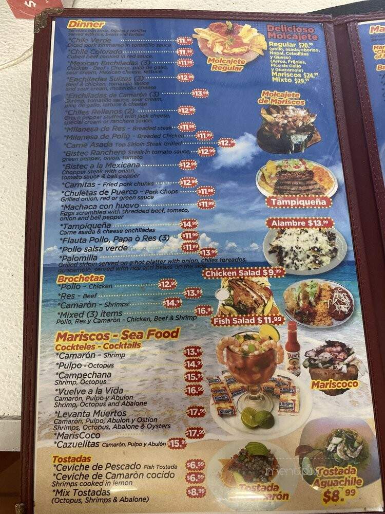 Mariscos Ixtapa Mexican Grill - Santa Ana, CA menu_pic