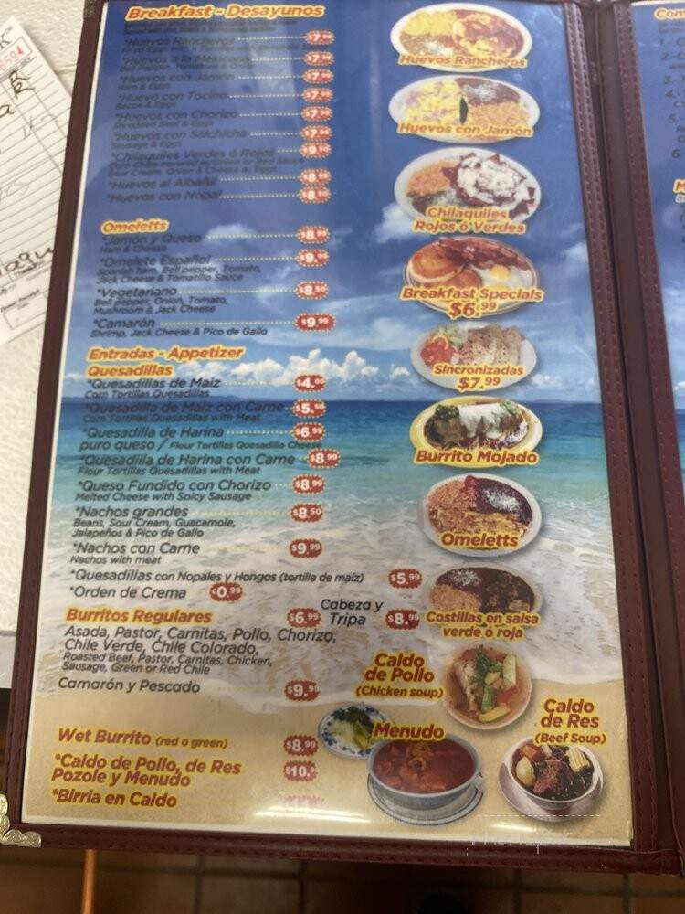Mariscos Ixtapa Mexican Grill - Santa Ana, CA menu_pic