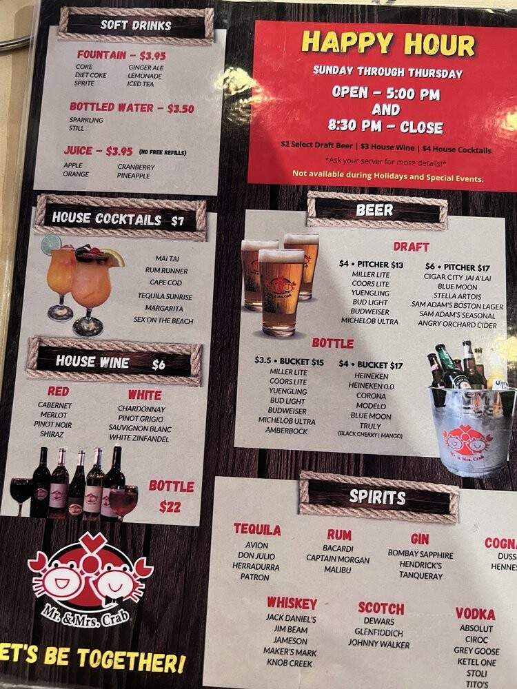 Mr. & Mrs. Crab Ocoee - Ocoee, FL menu_pic