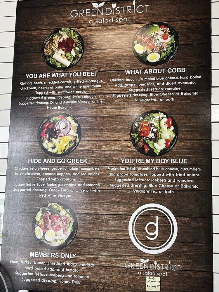 Green District Salads - Plainfield, IN menu_pic