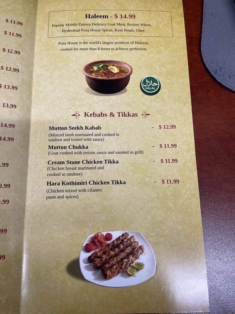 Pista House - San Diego, CA menu_pic