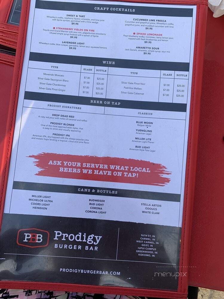 Prodigy Burger Bar - Carmel, IN