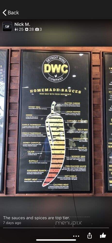 Detroit Wing Company - Northville, MI menu_pic
